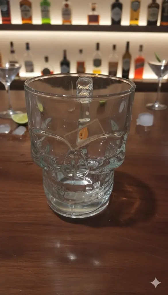 3D SKULL DESIGN GLASS