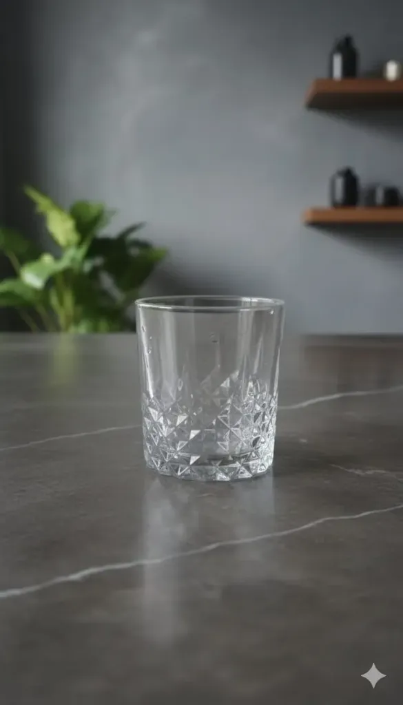 DIMOND GRID CUT DESIGN GLASS